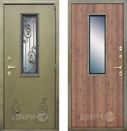 Входная металлическая Дверь АСД с окном и ковкой