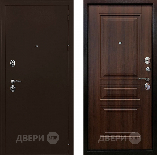 Входная металлическая Дверь Ратибор Рим 3К Орех бренди