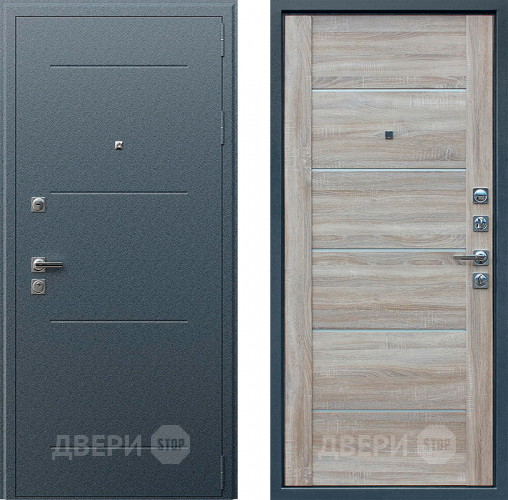 Входная металлическая Дверь АСД Техно XN 99 Дуб сонома светлый