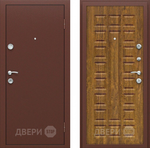 Входная металлическая Дверь СТОП ЭКО-2 Дуб Золотистый