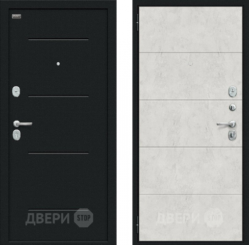 Входная металлическая Дверь внутреннего открывания Bravo Граффити-1 Инсайд Букле черное/Look Art