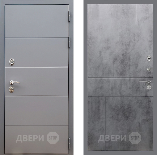 Дверь Стоп АРТ ГРАФИТ ФЛ-290 Бетон темный