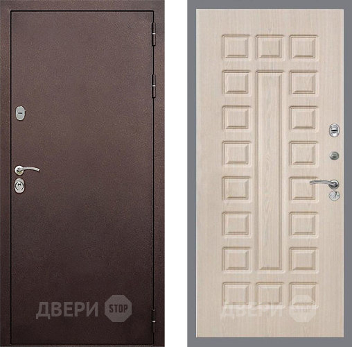 Дверь Стоп КЛАССИК Медь ФЛ-183 Беленый дуб