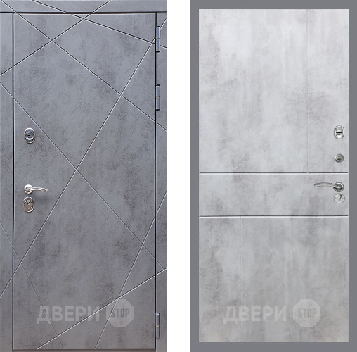 Дверь Стоп Лучи ФЛ-290 Бетон светлый