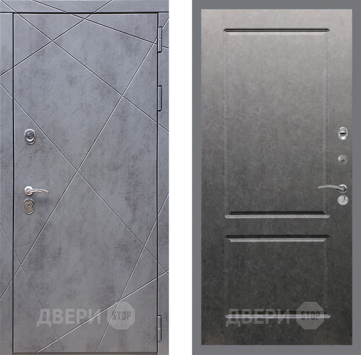 Дверь Стоп Лучи ФЛ-117 Штукатурка графит