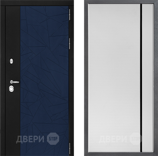 Дверь Дверной континент ДК-9 ФЛ-757 Черное Стекло Софт милк
