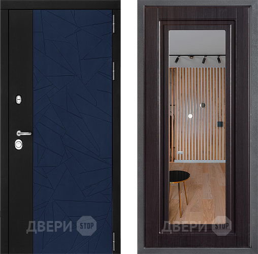 Входная металлическая Дверь Дверной континент ДК-9 ФЛЗ Зеркало Венге