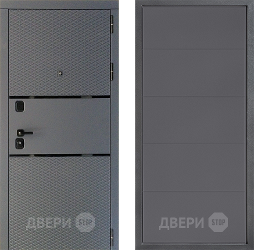 Входная металлическая Дверь Дверной континент Диамант Дизайн ФЛ-649 Графит софт