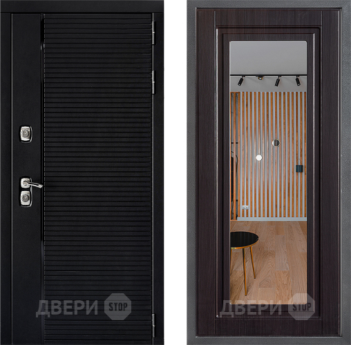 Входная металлическая Дверь Дверной континент ДК-1 ФЛЗ Зеркало Венге