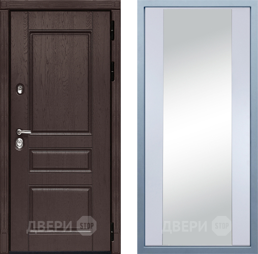 Дверь Дива МД-90 Д-15 Зеркало Белый
