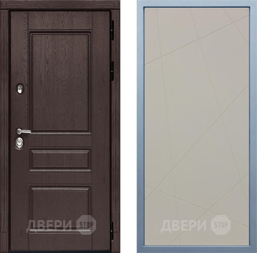 Входная металлическая Дверь Дива МД-90 Д-11 Шампань