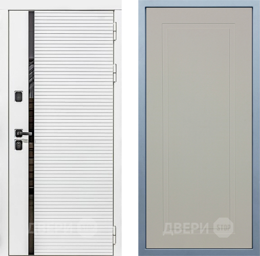Входная металлическая Дверь Дива МХ-45 Белая STR Н-10 Шампань