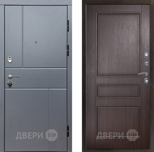 Входная металлическая Дверь Престиж Горизонт Грэй Классика Венге