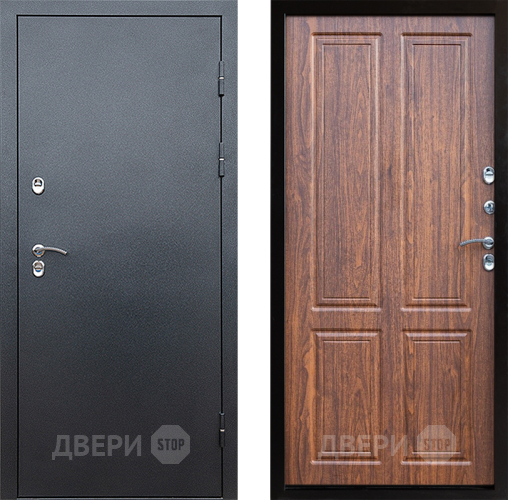 Дверь Престиж TERMO с терморазрывом Снегирь Серебро Премиум Орех светлый