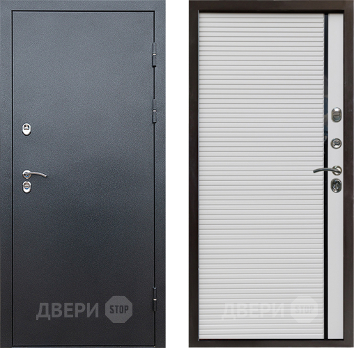 Входная металлическая Дверь Престиж TERMO с терморазрывом Снегирь Серебро Porte Белый
