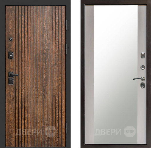 Входная металлическая Дверь Престиж Tvist Зеркало Лиственница белая