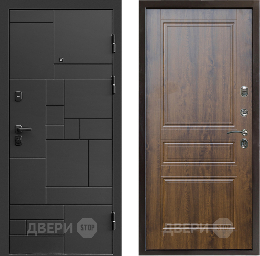 Входная металлическая Дверь Престиж Kvadro Классика Дуб