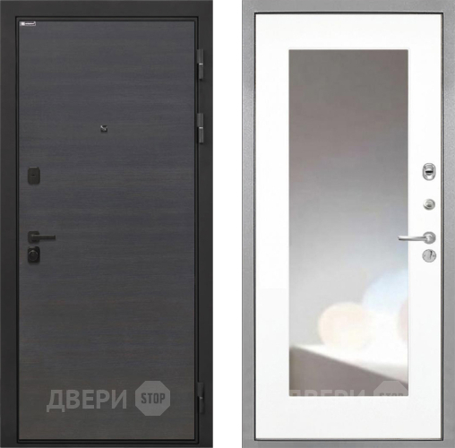 Дверь Интекрон (INTECRON) Профит Black Эковенге ФЛЗ-120-М Зеркало Белый матовый