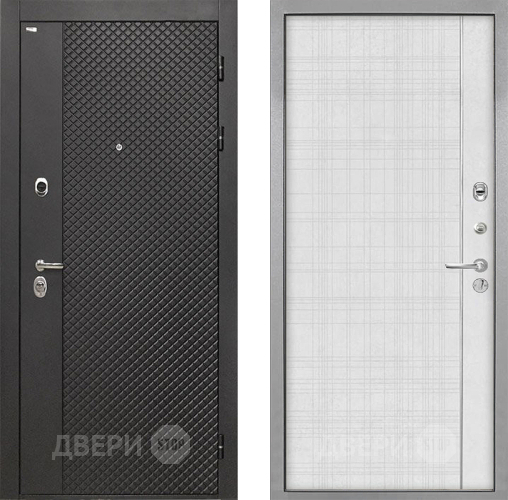 Дверь Интекрон (INTECRON) Олимпия Black 4К В-07 с молдингом Лофт белый