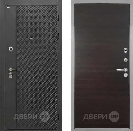 Входная металлическая Дверь Интекрон (INTECRON) Олимпия Black 4К Гладкая Эковенге поперечный