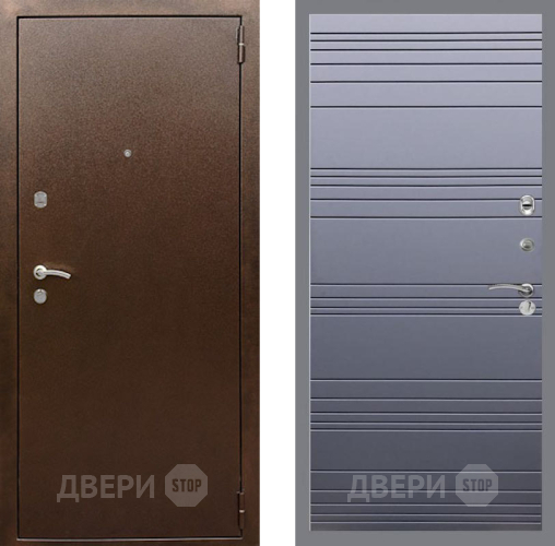 Дверь Рекс (REX) 1А Медный Антик Line Силк титан