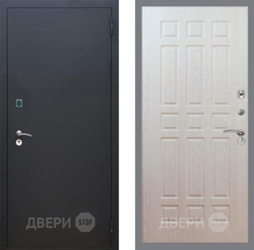 Дверь Рекс (REX) 1A Черный Муар FL-33 Беленый дуб