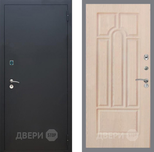 Дверь Рекс (REX) 1A Черный Муар FL-58 Беленый дуб