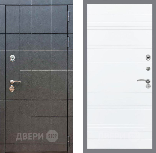 Входная металлическая Дверь Рекс (REX) 21 Line Силк Сноу