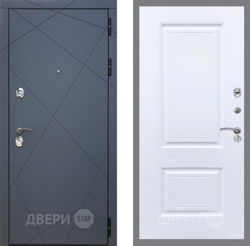Входная металлическая Дверь Рекс (REX) 13 Силк Титан Смальта Силк Сноу