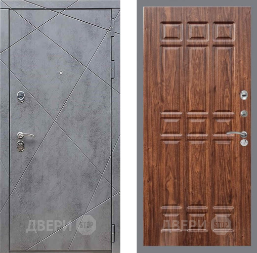 Дверь Рекс (REX) 13 Бетон Темный FL-33 орех тисненый