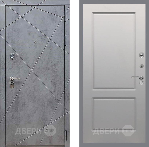 Входная металлическая Дверь Рекс (REX) 13 Бетон Темный FL-117 Грей софт